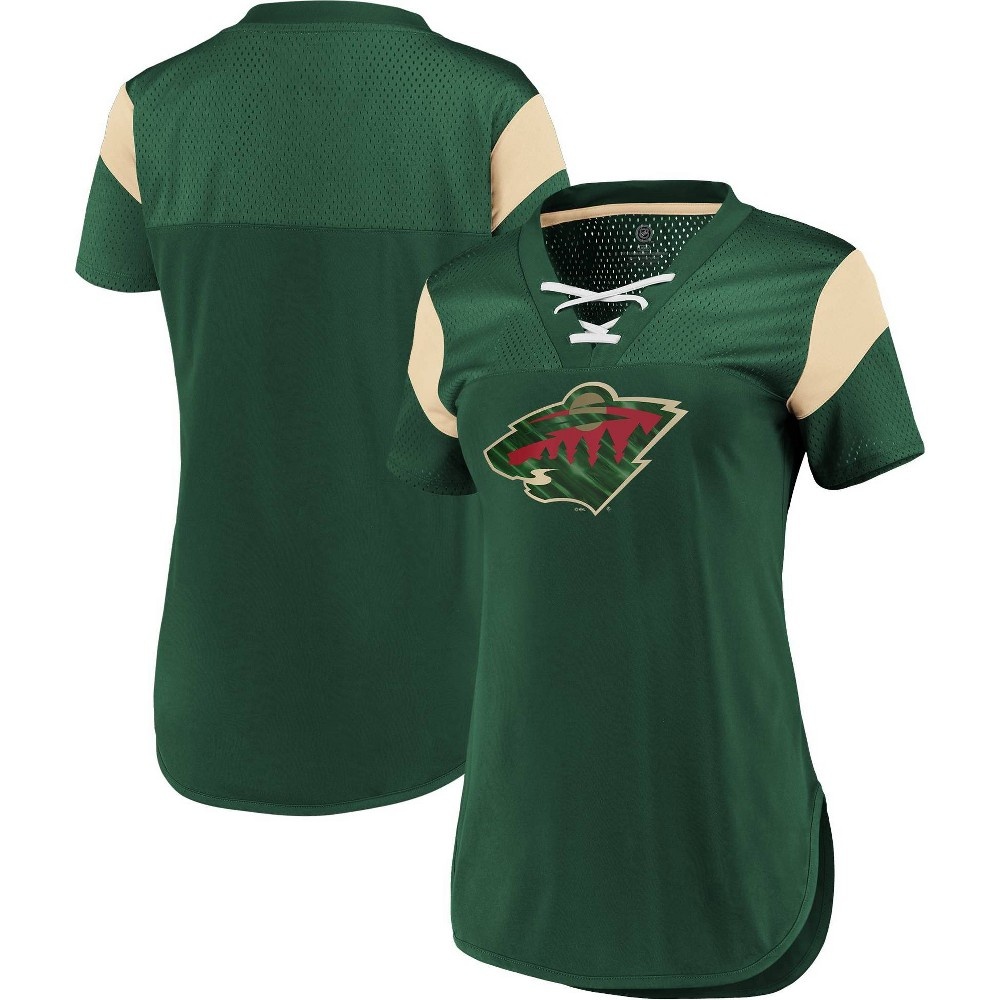 slide 3 of 3, NHL Minnesota Wild Women's Fashion Jersey - XL, 1 ct