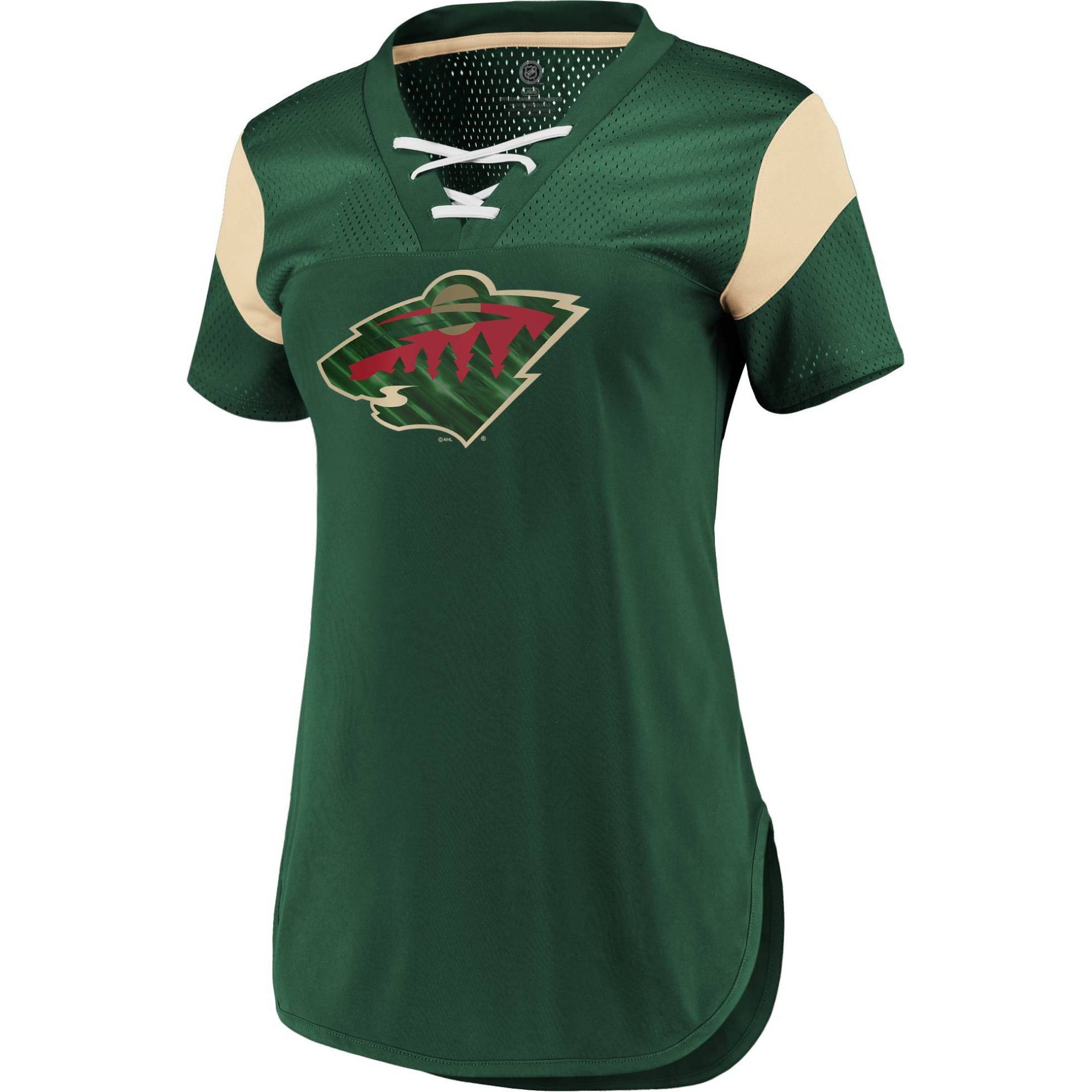 slide 1 of 3, NHL Minnesota Wild Women's Fashion Jersey - XL, 1 ct