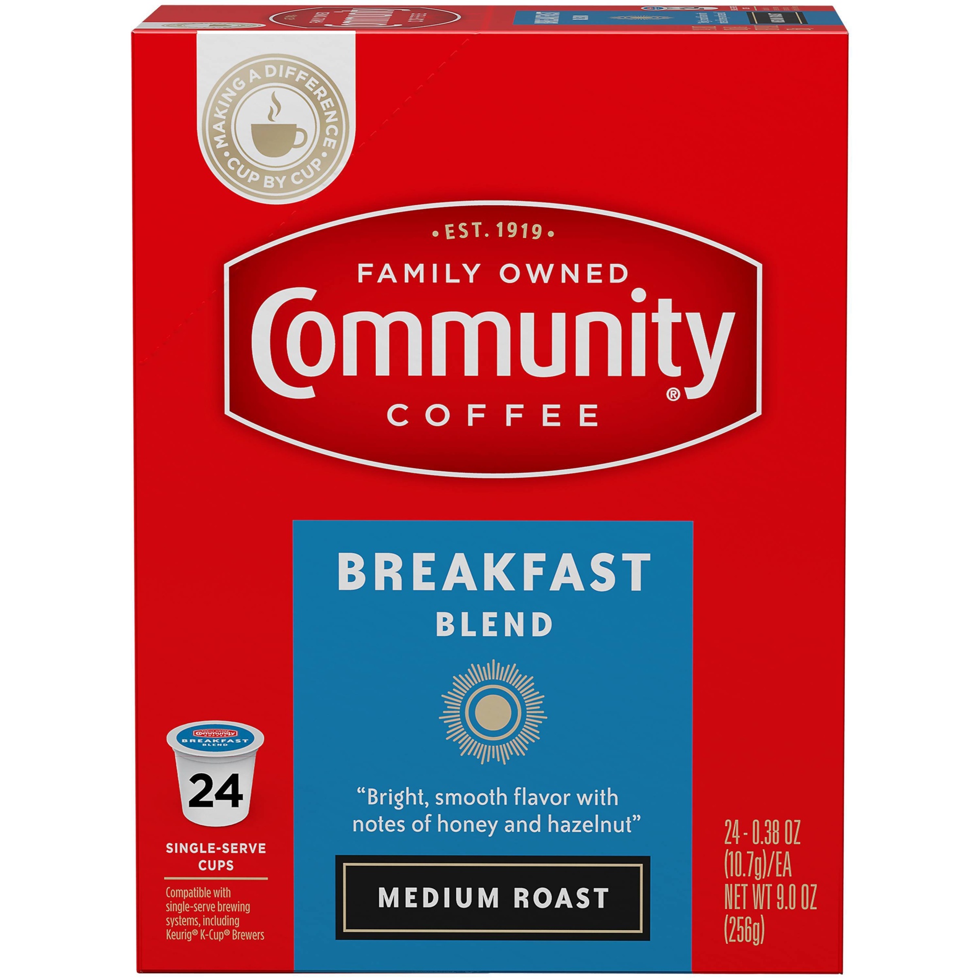 Community Coffee Breakfast Blend Medium Roast Coffee Single Serve