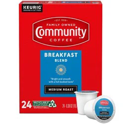 Community Coffee Breakfast Blend Medium Roast Coffee - Single Serve Pods - 24ct