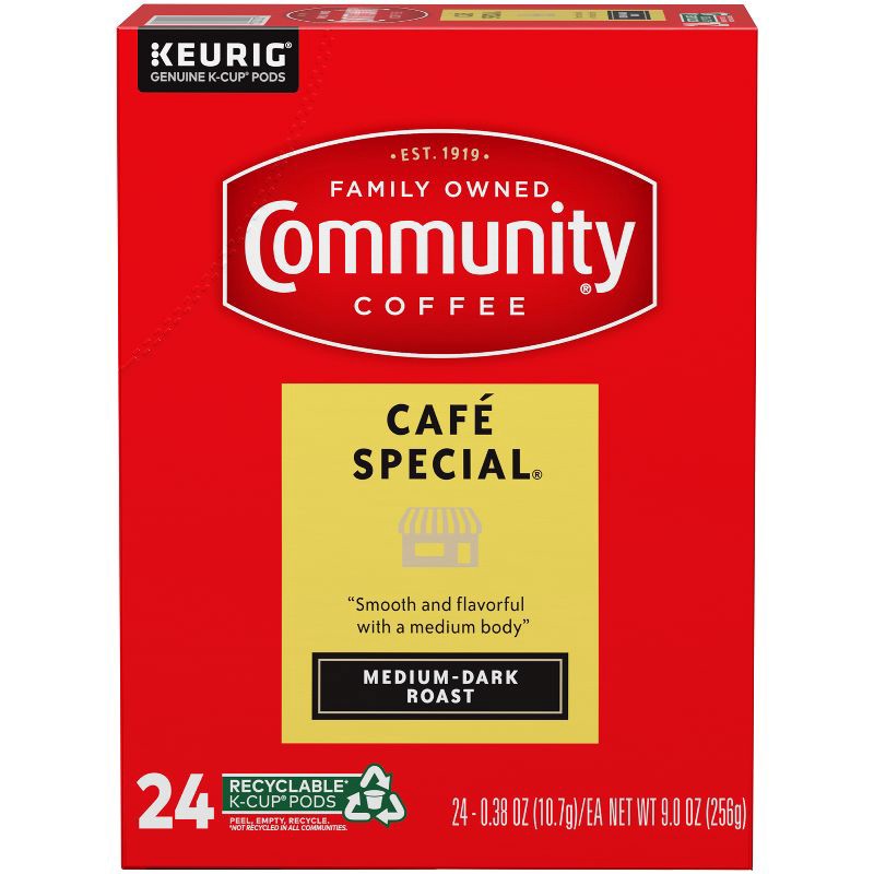 slide 1 of 4, Community Coffee Cafe Special Medium Roast Coffee - Single Serve Pods - 24ct, 24 ct