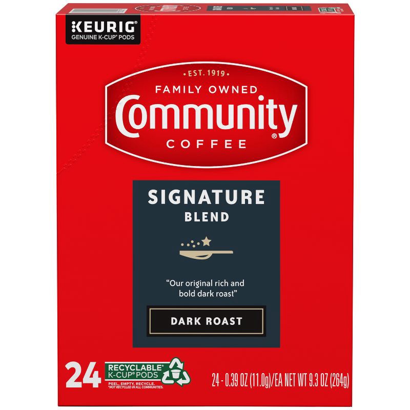 slide 1 of 4, Community Coffee Dark Roast Single Serve Pods - 24ct, 24 ct