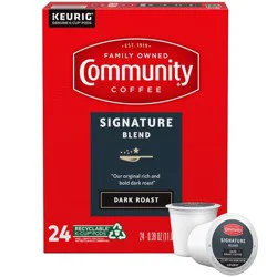 Community Coffee Dark Roast Single Serve Pods - 24ct
