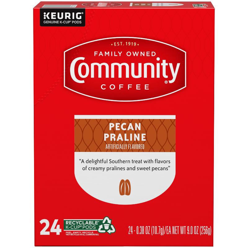 slide 1 of 4, Community Coffee Pecan Praline Medium Roast Coffee - Single Serve Pods - 24ct, 24 ct