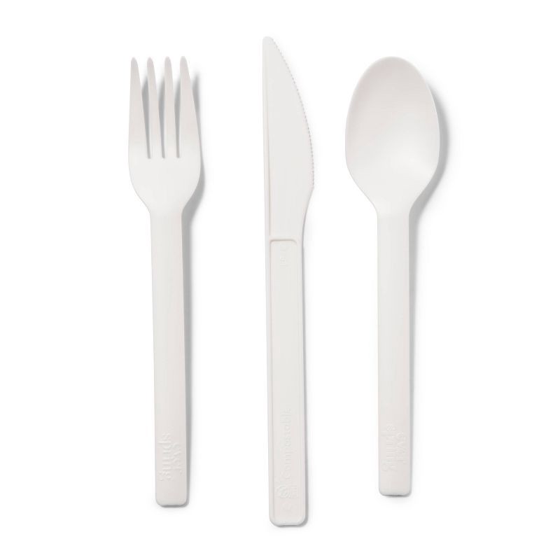 slide 3 of 3, Cutlery Combo Disposable Tableware - 24ct - Everspring™, 24 ct