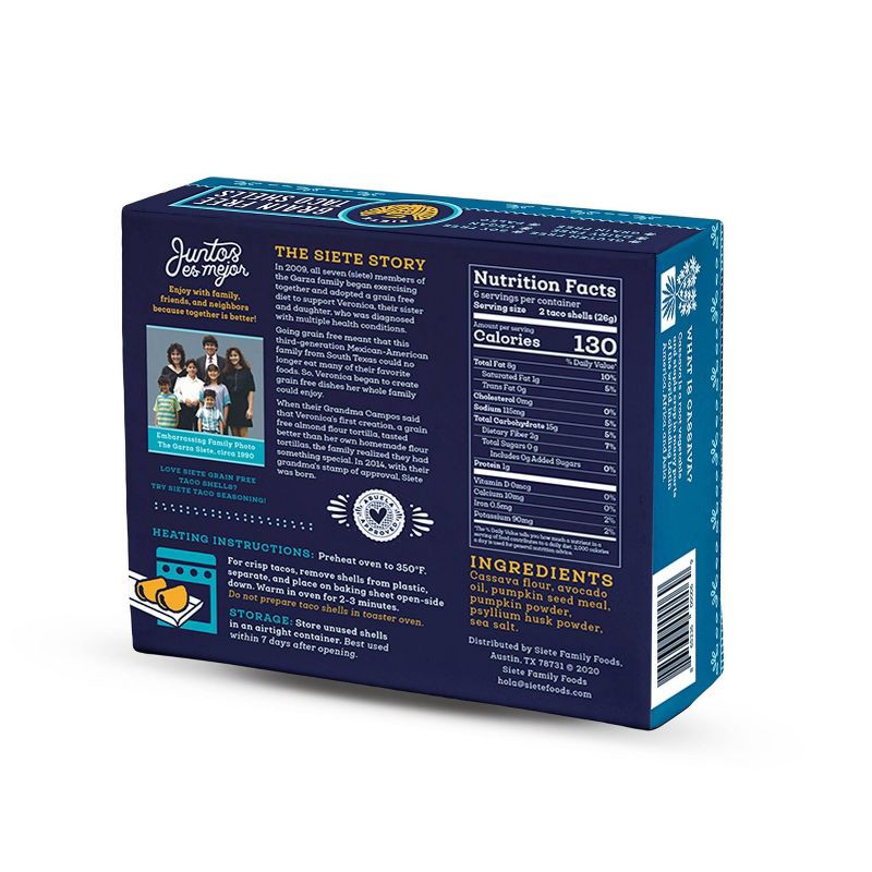 slide 6 of 6, Siete Grain Free, Gluten Free Taco Shells - 5.5oz/12ct, 12 ct; 5.5 oz