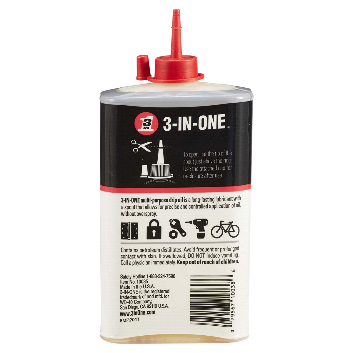 slide 2 of 2, 3-IN-ONE Multi-Purpose Oil, 8 oz