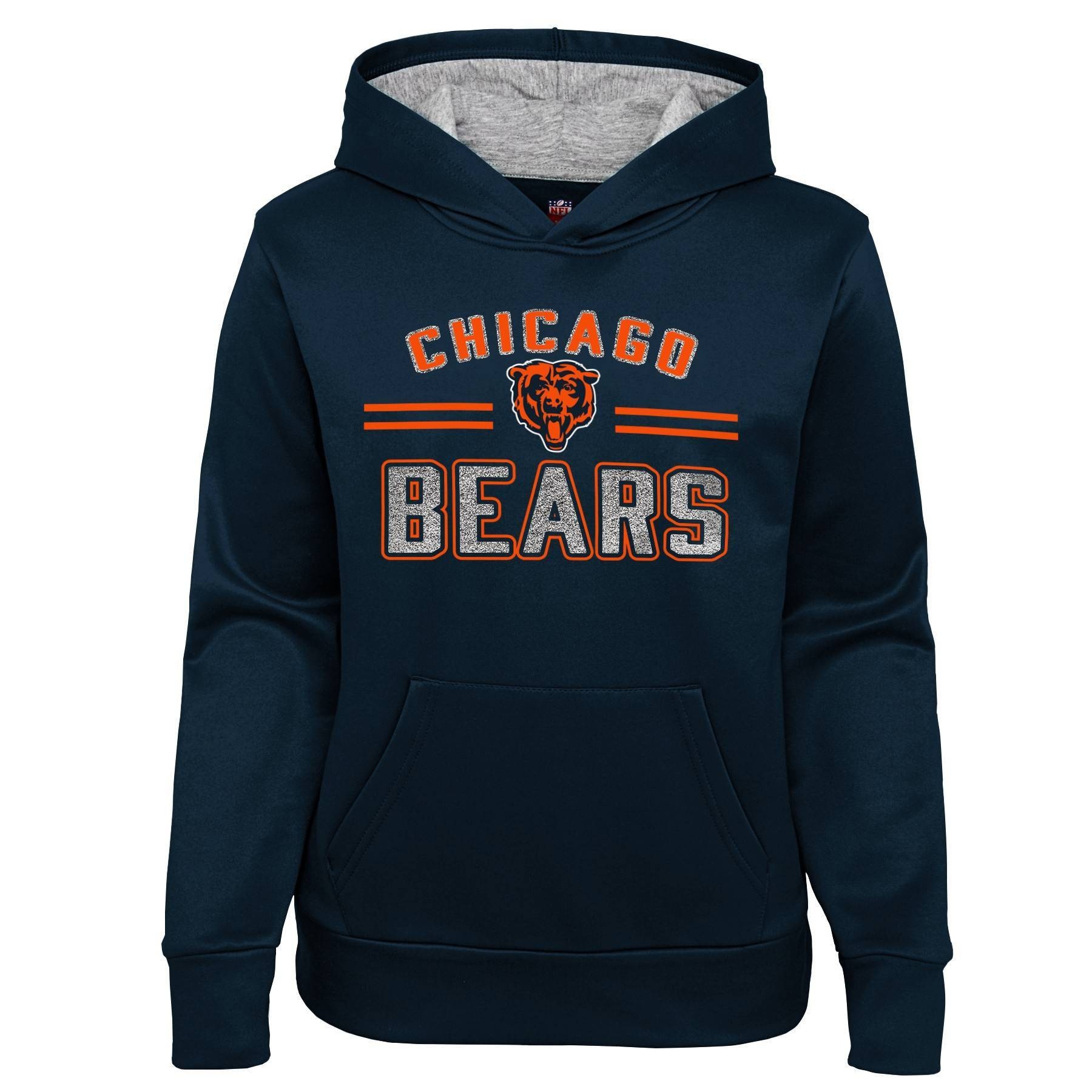 slide 1 of 1, NFL Chicago Bears Girls' Fleece Hoodie - XL, 1 ct