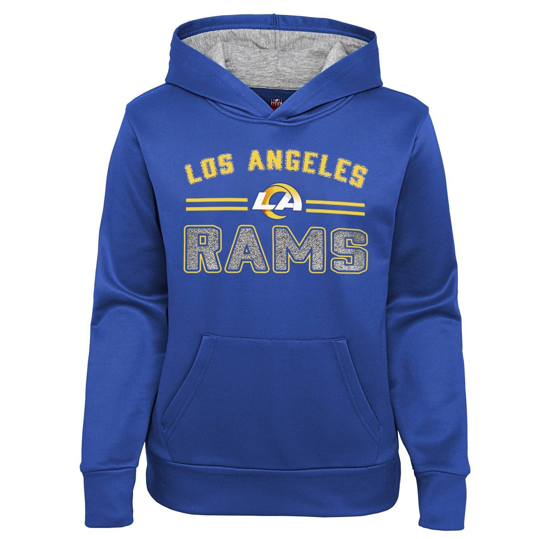 slide 1 of 1, NFL Los Angeles Rams Girls' Fleece Hoodie - XL, 1 ct