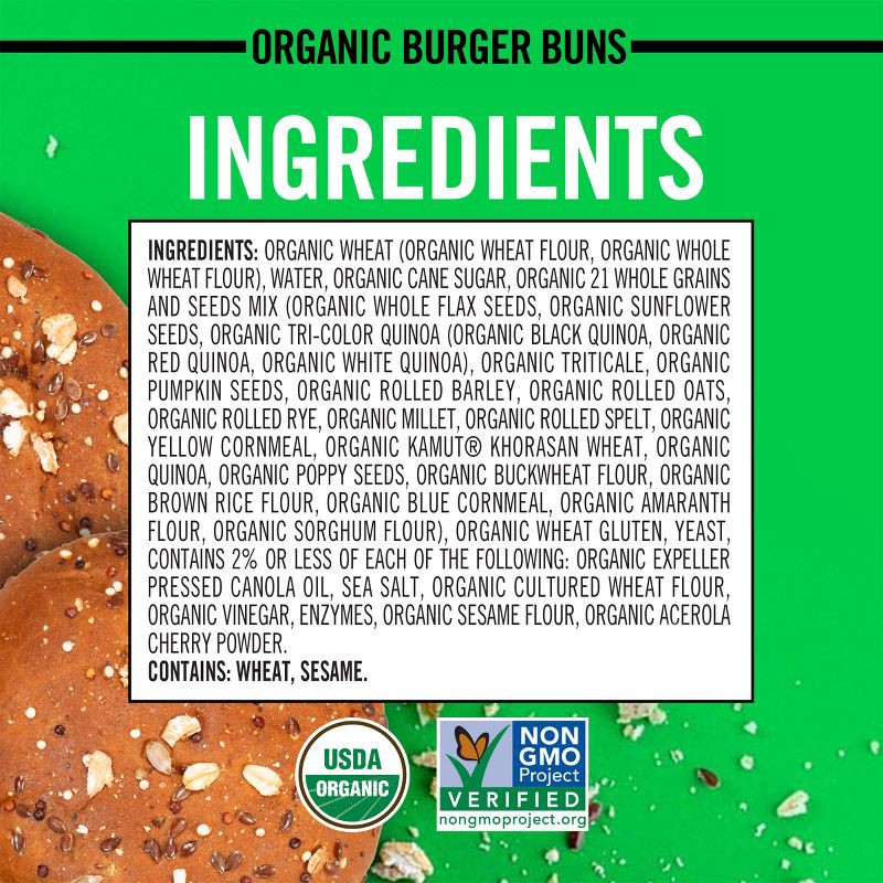 slide 6 of 16, Dave's Killer Bread Organic 21 Whole Grain & Seeds Hamburger Buns - 16oz, 16 oz