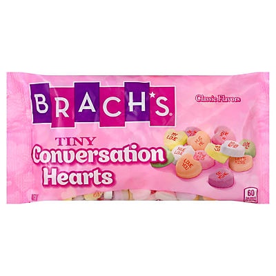 slide 1 of 1, Brach's Conversation Hearts Classic Flavors Candy, 8 oz