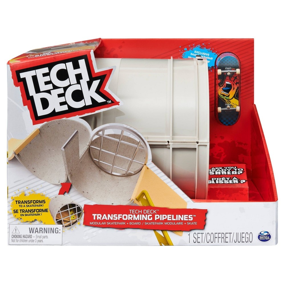 slide 2 of 7, Tech Deck Transforming Pipelines Modular Skatepark Playset and Exclusive Fingerboard, 1 ct