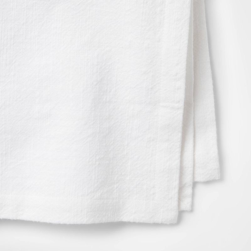 slide 3 of 3, 4pk Cotton Easy Care Napkins White - Threshold™: Solid Traditional Cloth, Machine Washable, 18"x18", Fall Kitchen Textiles, 4 ct