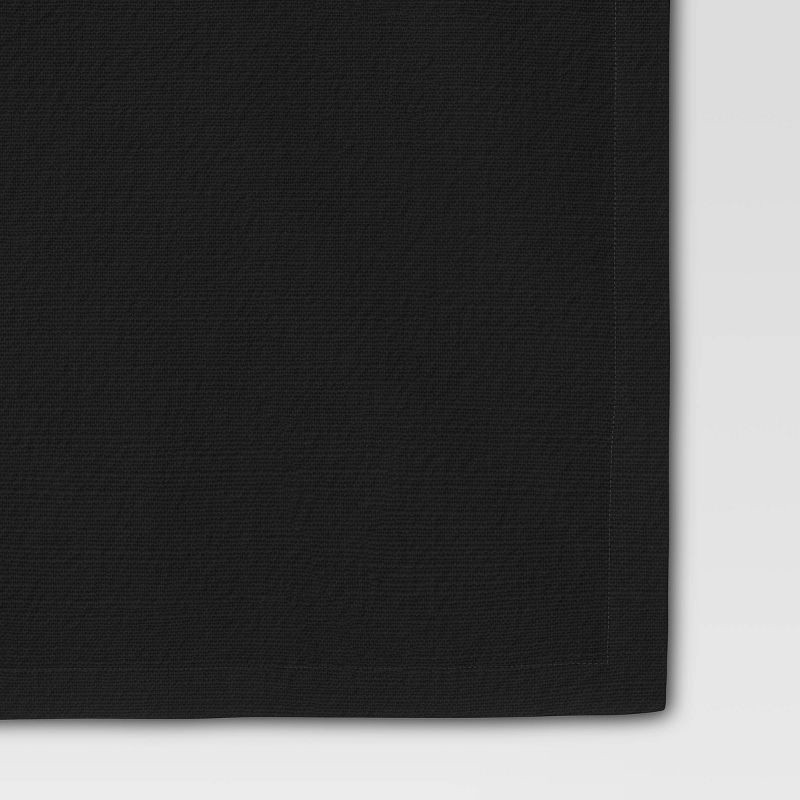 slide 3 of 3, 4pk Cotton Easy Care Napkins Black - Threshold™: Solid Traditional Cloth Kitchen Textiles, 18"x18", 4 ct