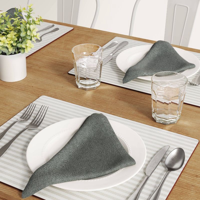 slide 2 of 3, 4pk Cotton Easy Care Napkins Gray - Threshold™: Solid Traditional Cloth Napkins, Machine Washable, 18"x18", 4 ct