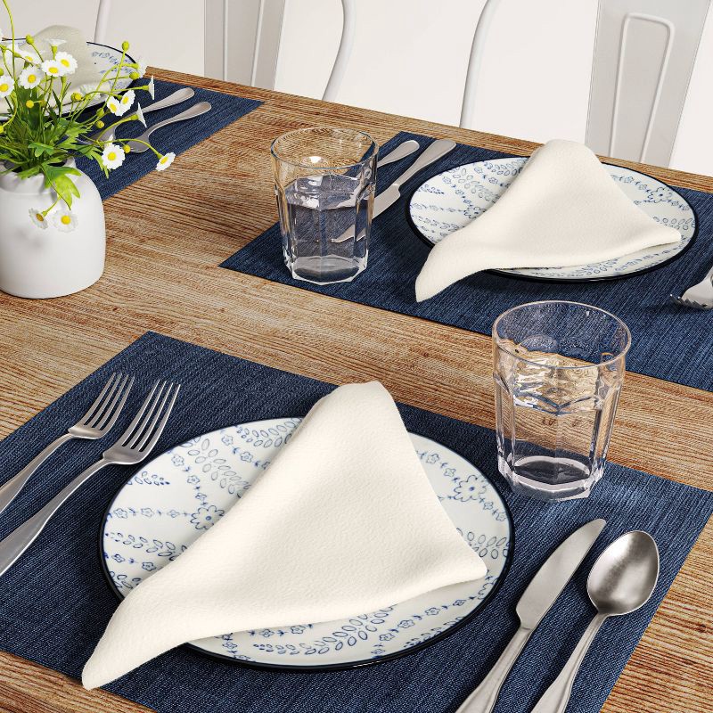 slide 2 of 3, 4pk Cotton Easy Care Napkins Cream - Threshold™, 4 ct