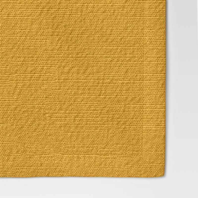 slide 3 of 4, 4pk Cotton Easy Care Napkins Yellow - Threshold™: Solid Traditional Kitchen Textiles, Machine Washable, 18"x18", 4 ct