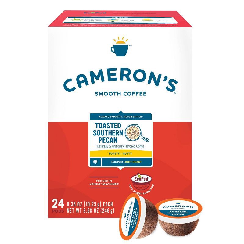 slide 2 of 4, Cameron's Coffee Toasted Southern Pecan Light Roast Coffee Pods - 24ct, 24 ct