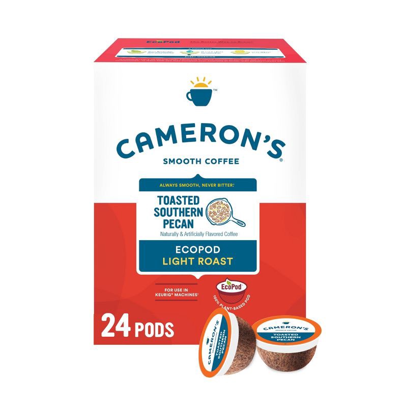 slide 1 of 4, Cameron's Coffee Toasted Southern Pecan Light Roast Coffee Pods - 24ct, 24 ct