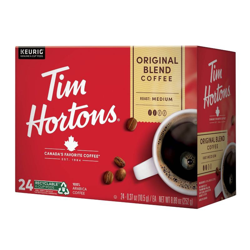 slide 3 of 11, Tim Hortons Original Blend Medium Roast Coffee Pods - 24ct, 24 ct