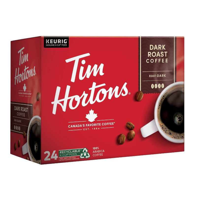 slide 2 of 11, Tim Hortons Dark Roast Coffee Pods - 24ct, 24 ct