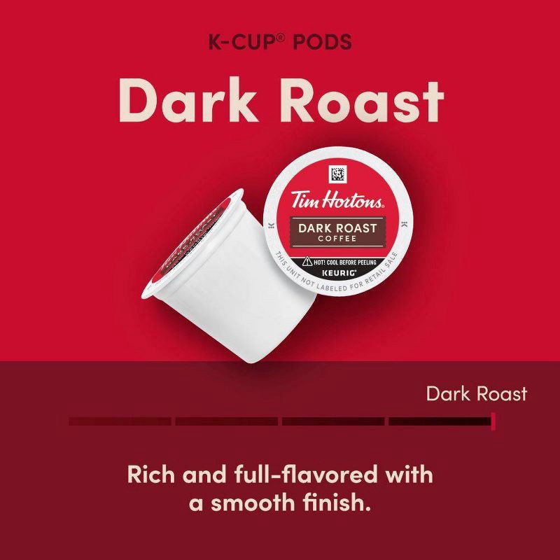 slide 2 of 6, Tim Hortons Dark Roast Coffee Pods - 24ct, 24 ct
