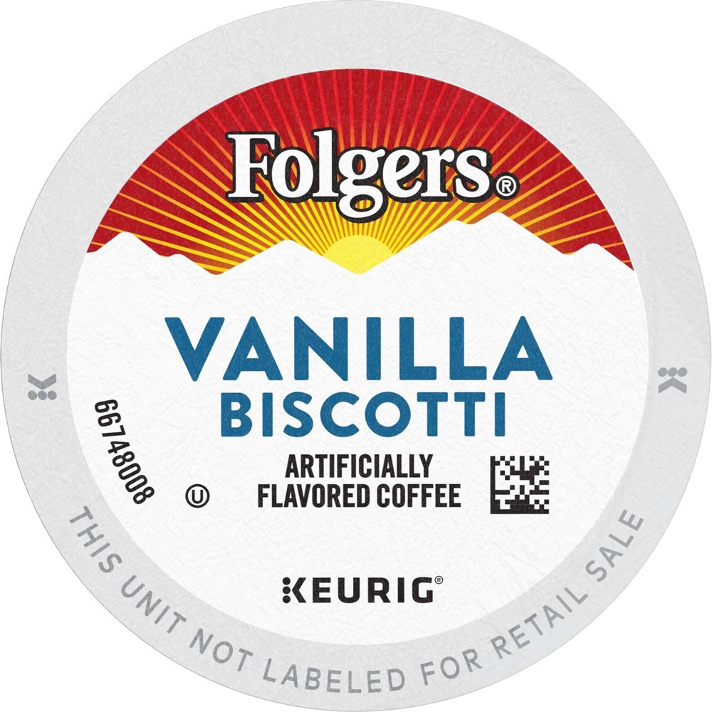 slide 2 of 8, Folgers Vanilla Biscotti Medium Roast Coffee Pods - 24ct, 24 ct