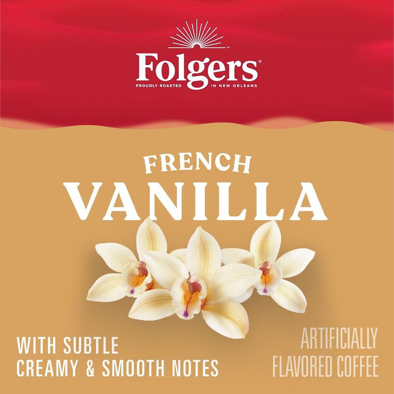 slide 6 of 7, Folgers French Vanilla Mild Roast Coffee - Keurig K-Cup Pods - 24ct, 24 ct