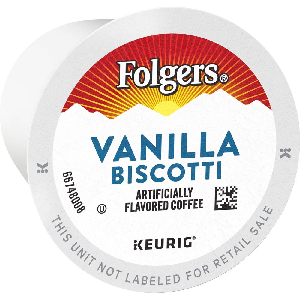 slide 7 of 8, Folgers Vanilla Biscotti Medium Roast Coffee Pods - 24ct, 24 ct