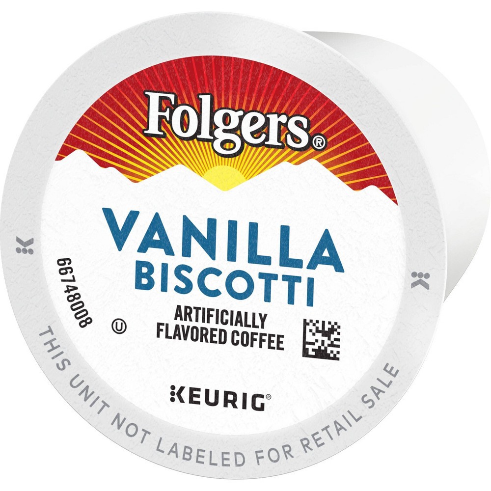 slide 8 of 8, Folgers Vanilla Biscotti Medium Roast Coffee Pods - 24ct, 24 ct