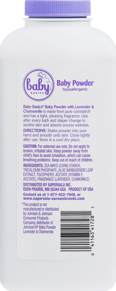 slide 7 of 7, Baby Basics Baby Powder Lav Cham, 15 oz