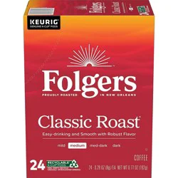 Folgers Classic Medium Roast Coffee Pods - 24ct/6.77oz