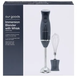 Our Goods Pebble Gray Immersion Blender with Whisk 1 Each