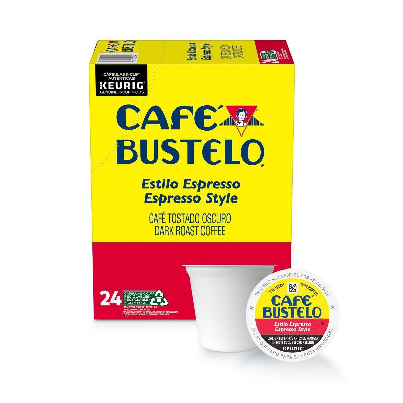 slide 2 of 8, Cafe Bustelo Café Bustelo Espresso Dark Roast Coffee - Keurig K-Cup Pods - 24ct, 24 ct