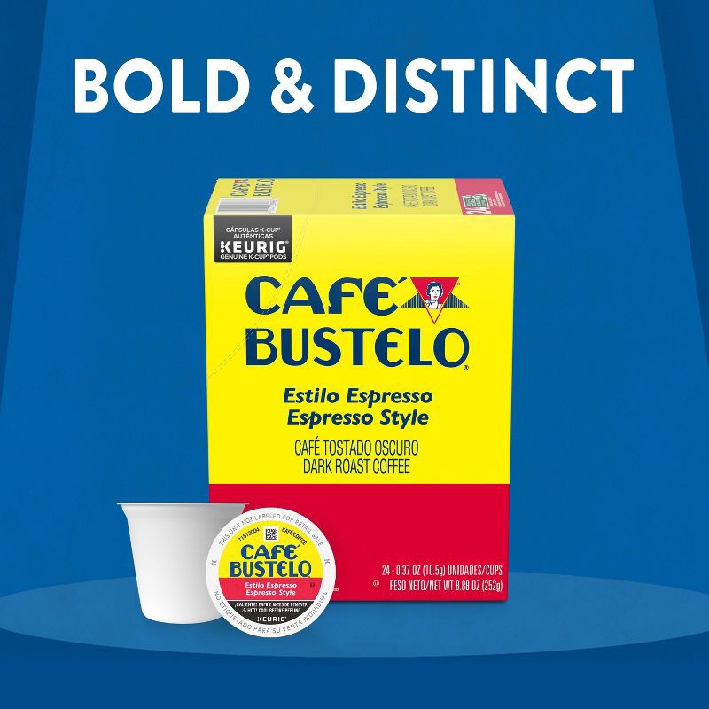 slide 3 of 8, Cafe Bustelo Café Bustelo Espresso Dark Roast Coffee - Keurig K-Cup Pods - 24ct, 24 ct