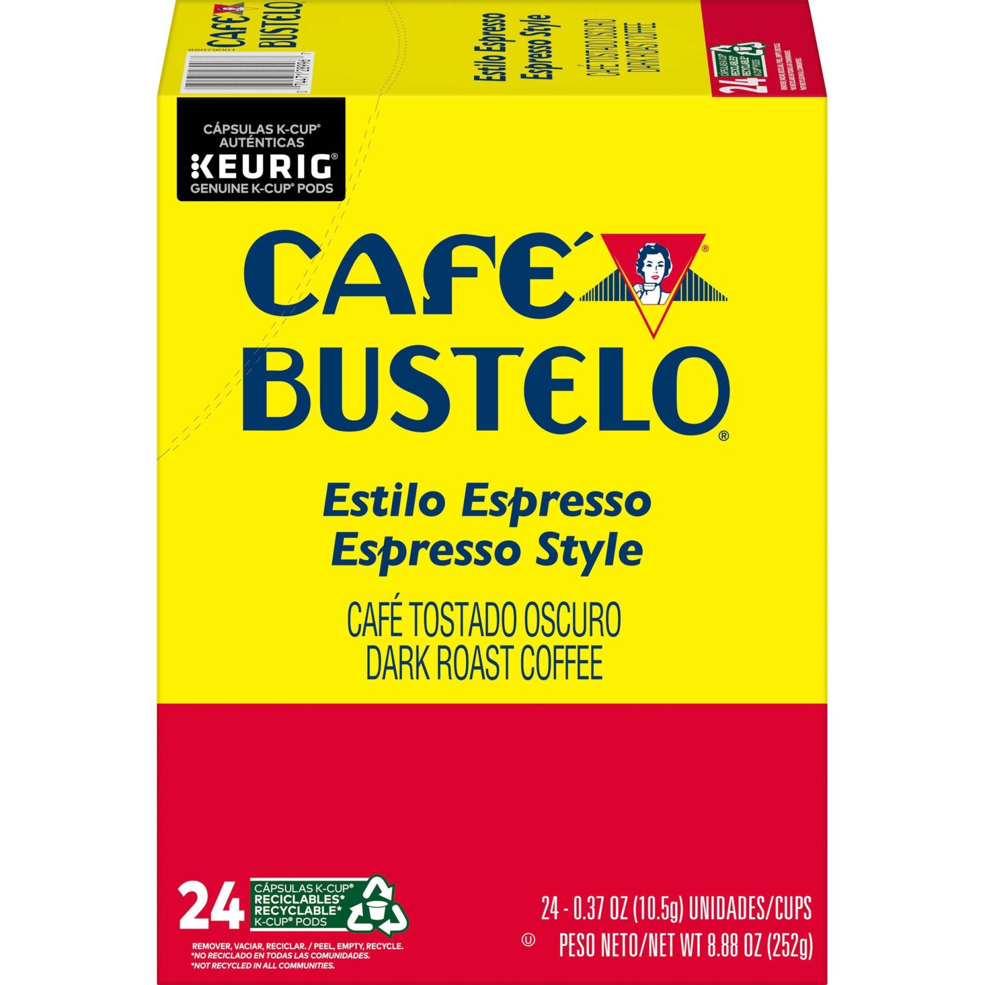 slide 1 of 5, Cafe Bustelo Espresso Dark Roast Coffee Pods - 24ct, 24 ct