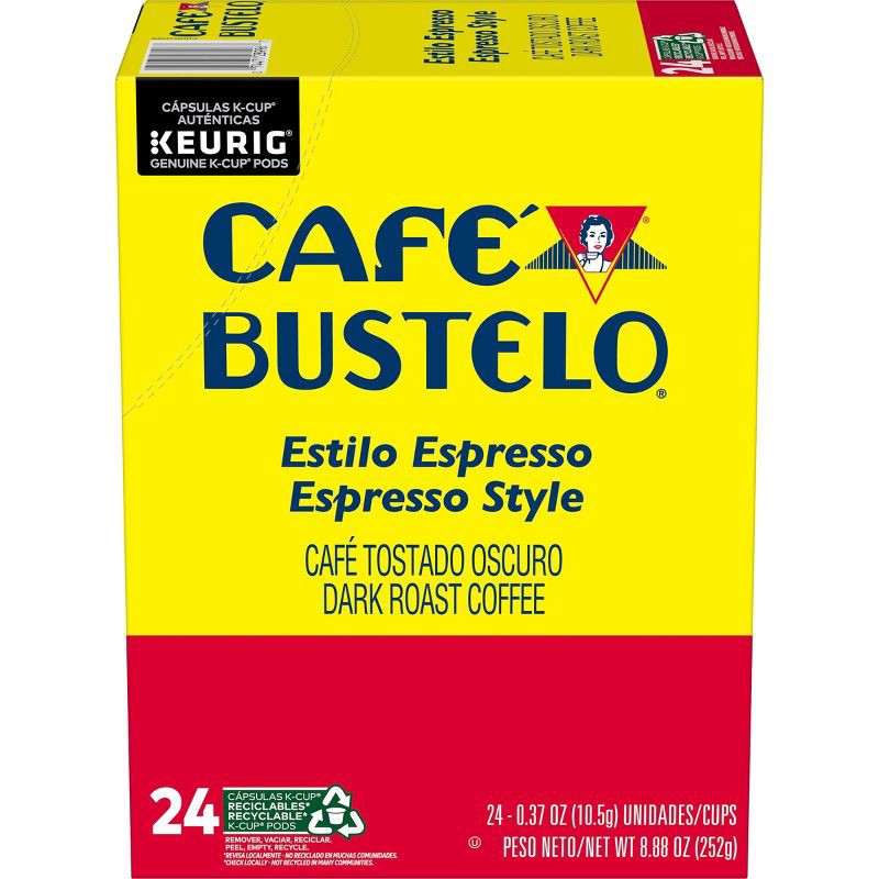 slide 1 of 8, Cafe Bustelo Espresso Dark Roast Coffee Pods - 24ct, 24 ct