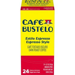 Cafe Bustelo Café Bustelo Espresso Dark Roast Coffee - Keurig K-Cup Pods - 24ct