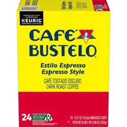 Cafe Bustelo Café Bustelo Espresso Dark Roast Coffee - Keurig K-Cup Pods - 24ct