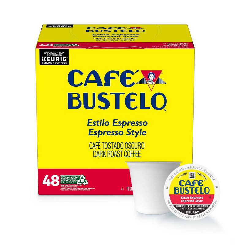 slide 2 of 9, Cafe Bustelo Café Bustelo Espresso Dark Roast Coffee - Keurig K-Cup Pods - 48ct, 48 ct