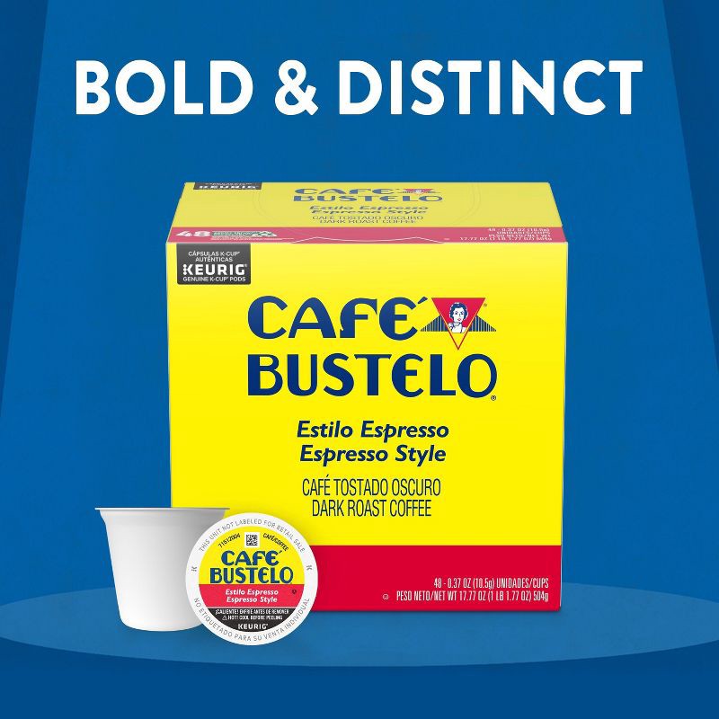 slide 3 of 9, Cafe Bustelo Café Bustelo Espresso Dark Roast Coffee - Keurig K-Cup Pods - 48ct, 48 ct