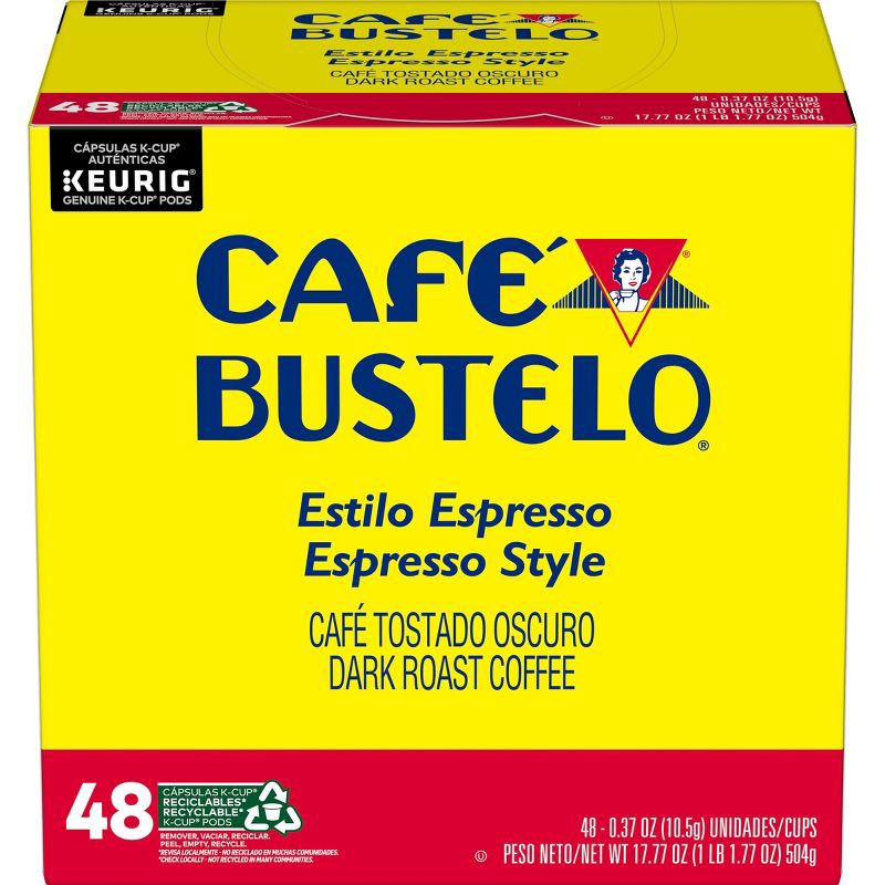 slide 1 of 10, Cafe Bustelo Espresso Dark Roast Coffee Pods- 48ct, 48 ct