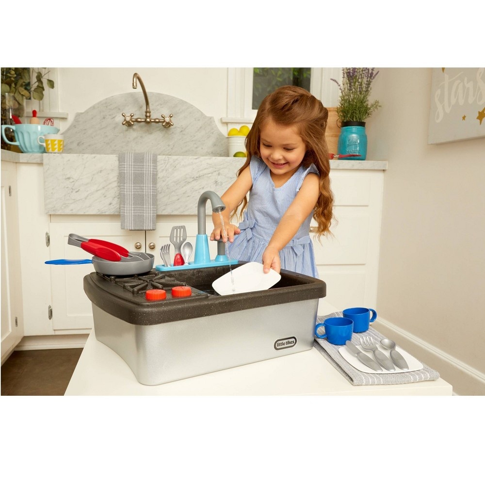 slide 5 of 6, Little Tikes First Real Sink & Stove Realistic Pretend Play Appliance, 1 ct