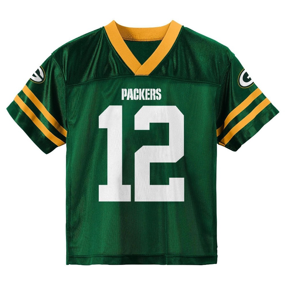 slide 2 of 3, NFL Green Bay Packers Boys' Rodgers Aaron Short Sleeve Jersey - XL, 1 ct