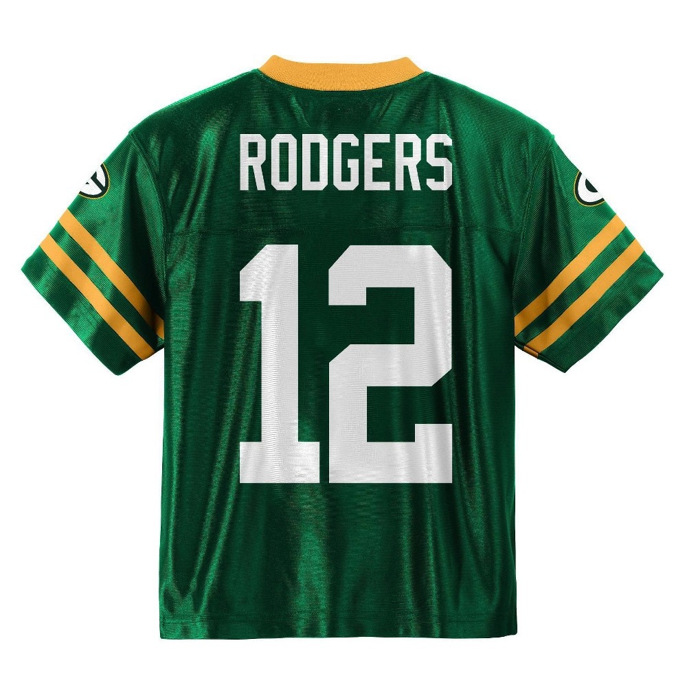 slide 3 of 3, NFL Green Bay Packers Boys' Rodgers Aaron Short Sleeve Jersey - XL, 1 ct