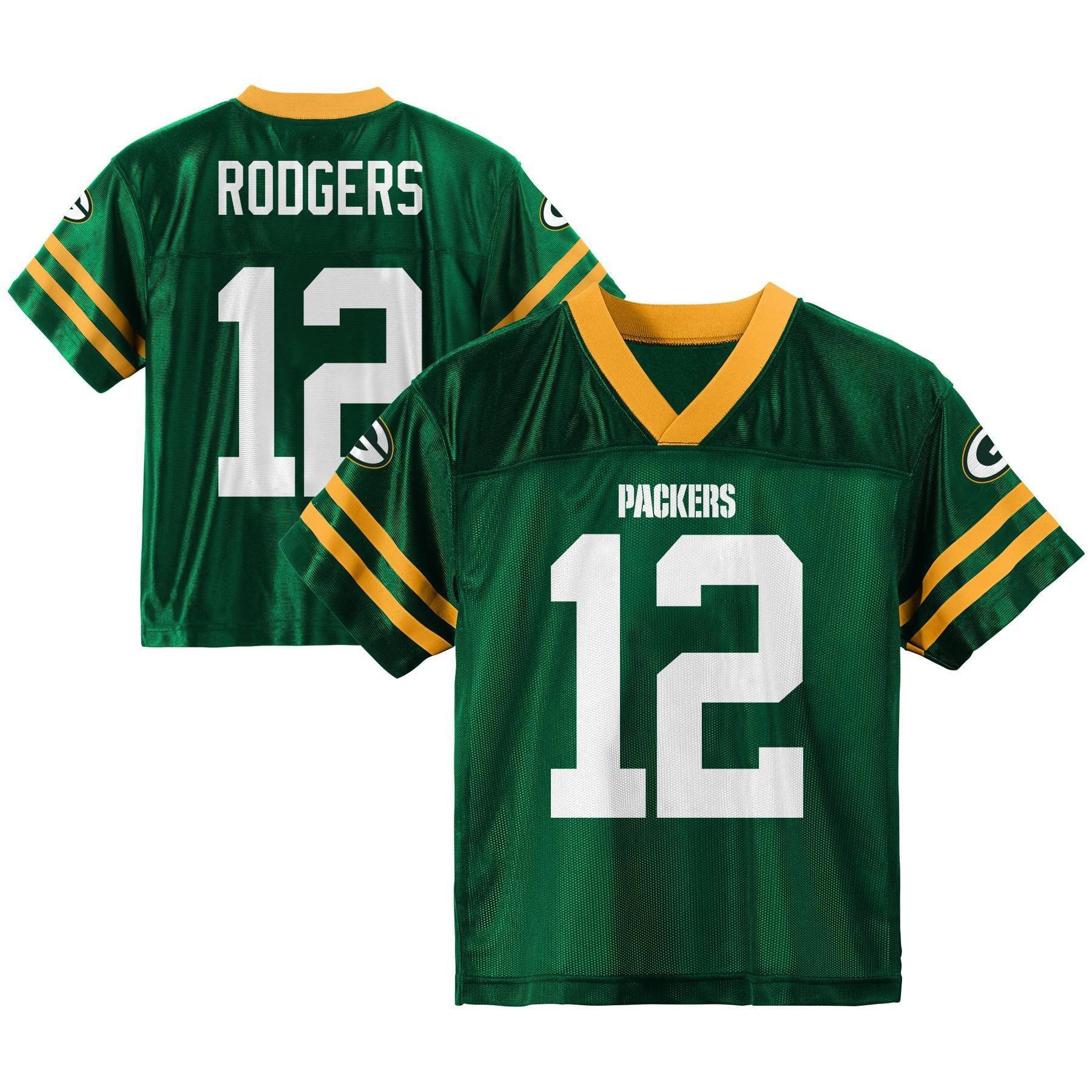 slide 1 of 3, NFL Green Bay Packers Boys' Rodgers Aaron Short Sleeve Jersey - XL, 1 ct