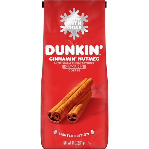 slide 1 of 7, Dunkin' Cinnamin' Nutmeg Ground Coffee, 11 oz