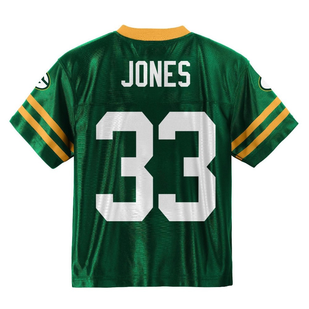 slide 3 of 3, NFL Green Bay Packers Boys' Jones Aaron Short Sleeve Jersey - XL, 1 ct