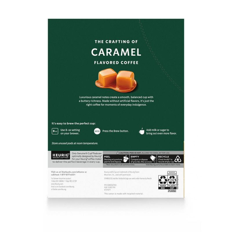 slide 6 of 7, Starbucks Keurig Caramel Flavored Light Roast Coffee Pods - 22 K-Cups, 1 ct