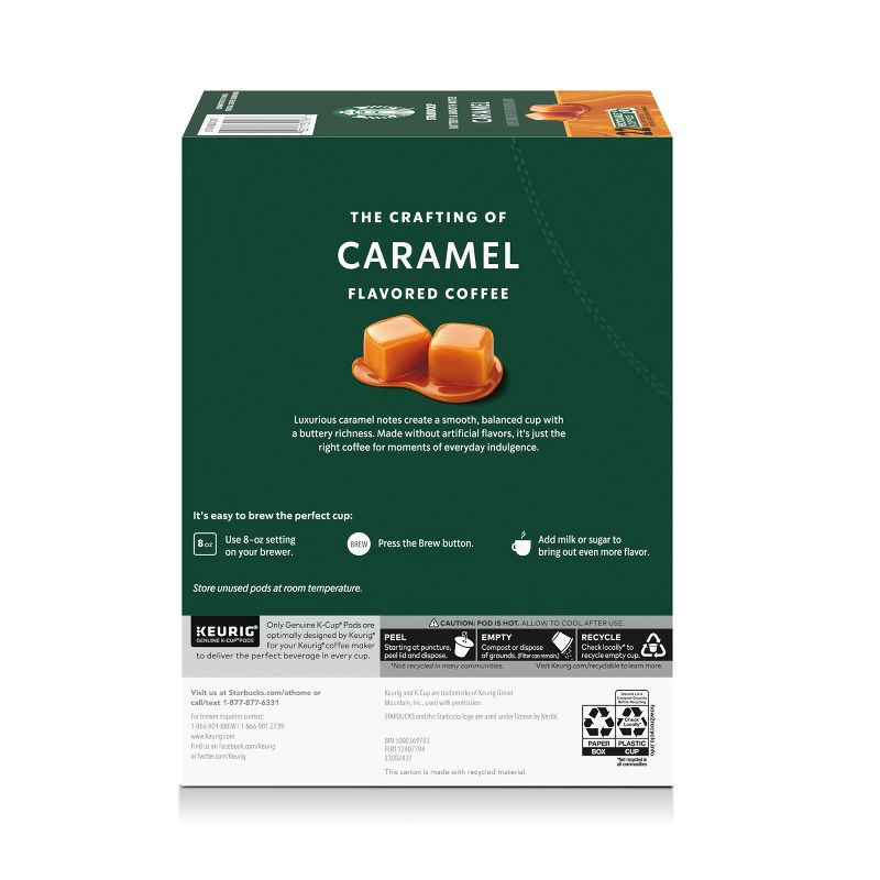 slide 8 of 8, Starbucks Caramel Flavored Light Roast Keurig K-Cup Coffee Pods - 22ct, 22 ct